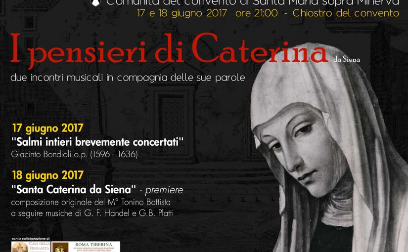  “I Pensieri di Caterina da Siena” musica al convento di Santa Maria sopra Minerva